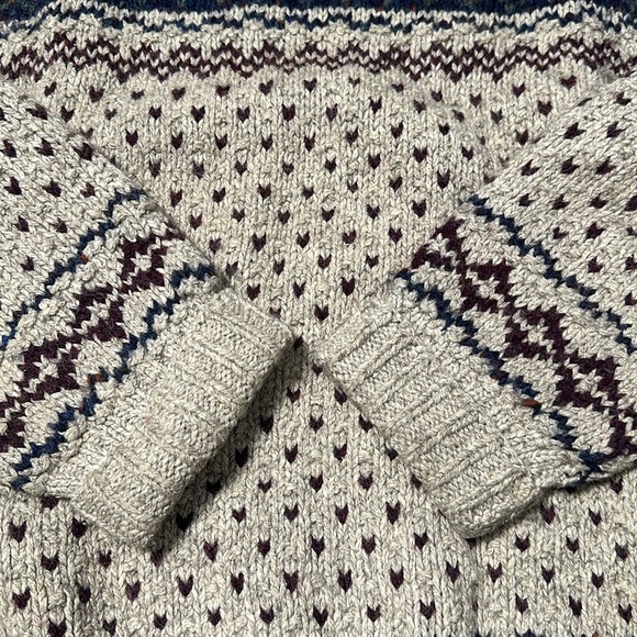 Polo Ralph Lauren Hand Knit Wool Silk Linen Blend Pullover Fairs Isle Sweater - Picture 7 of 13